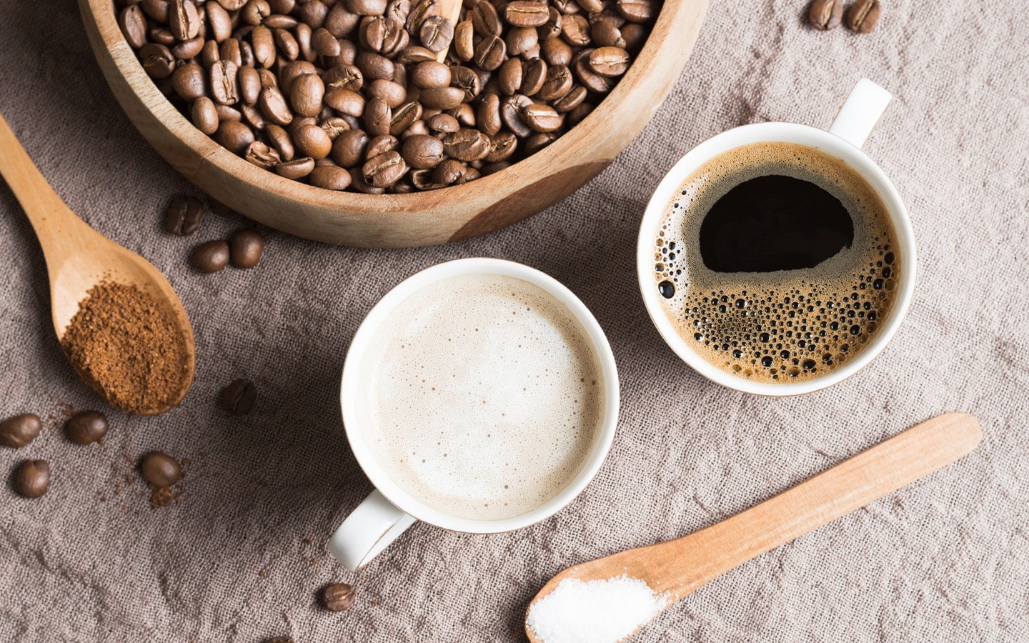 Voorbeeld van verschillende gezonde stoffen die in koffie zitten