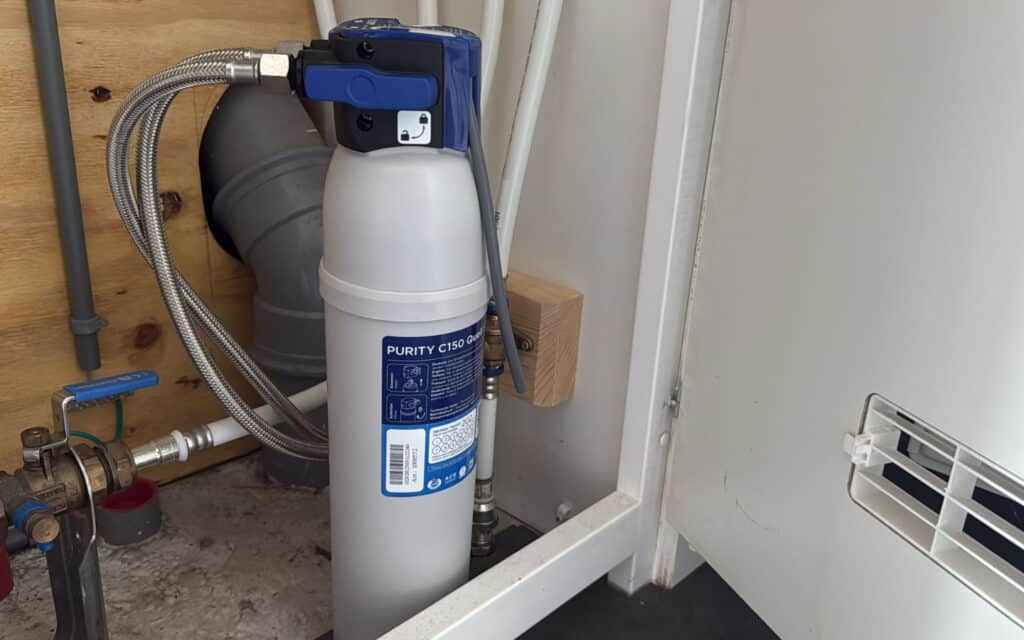 Voorbeeld van externe waterfilter voor koffiemachine