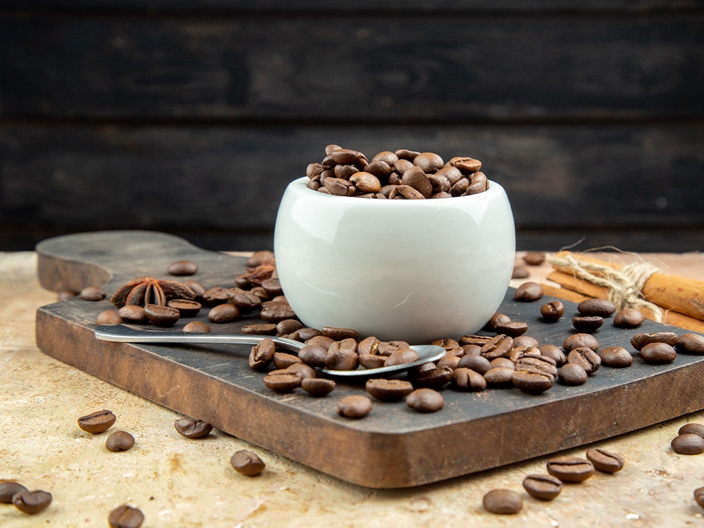 Koffiebonen voor een espressomachine