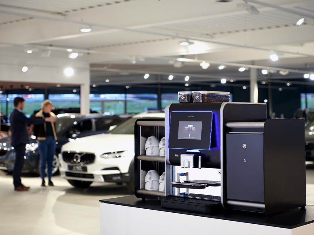 Koffiemachine showroom