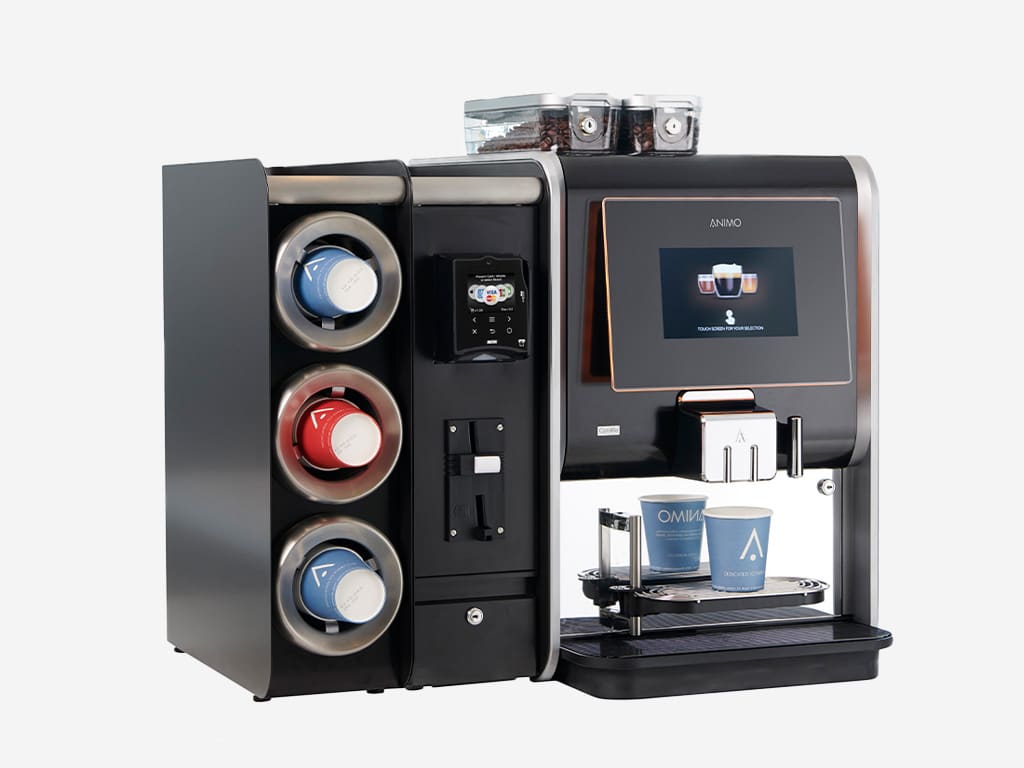 Koffiemachine met betaalsysteem animo