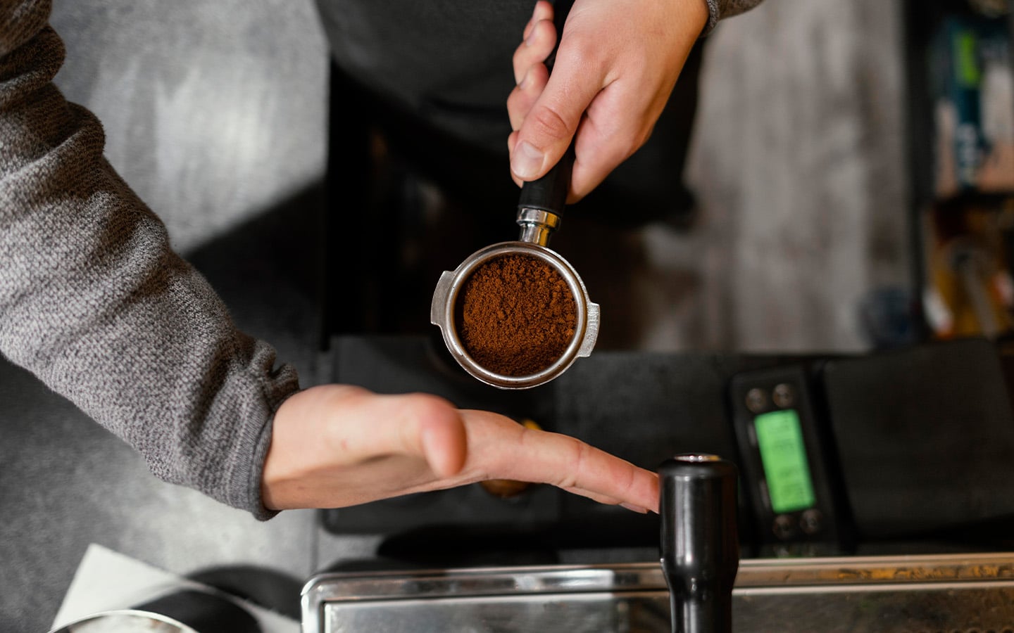 Medium tot fijn gemalen koffie