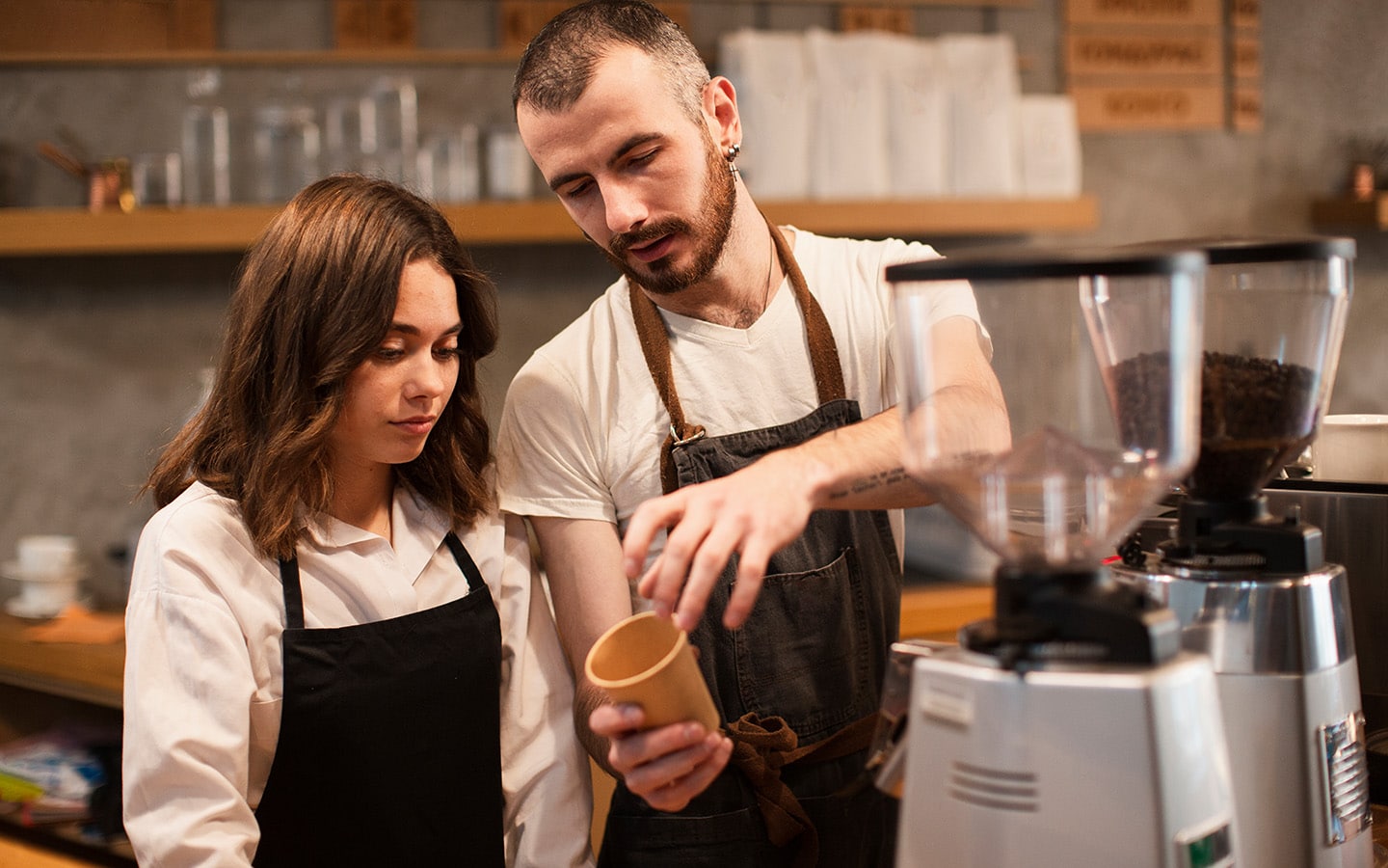 Baristi krijgt baristatraining