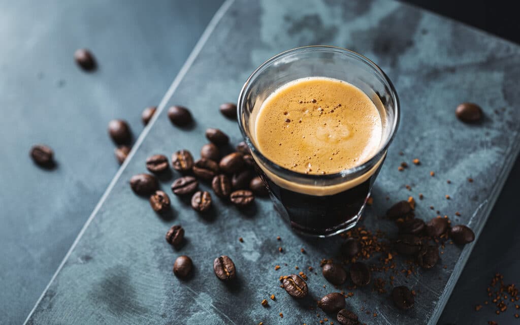 Voorbeeld van doppio espresso