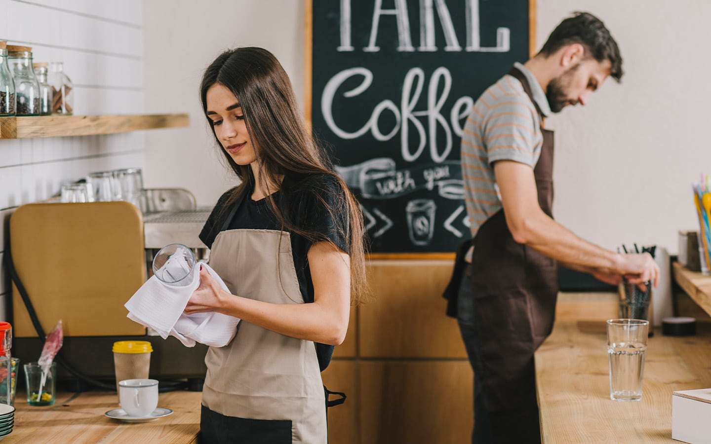 Werkzaamheden als barista