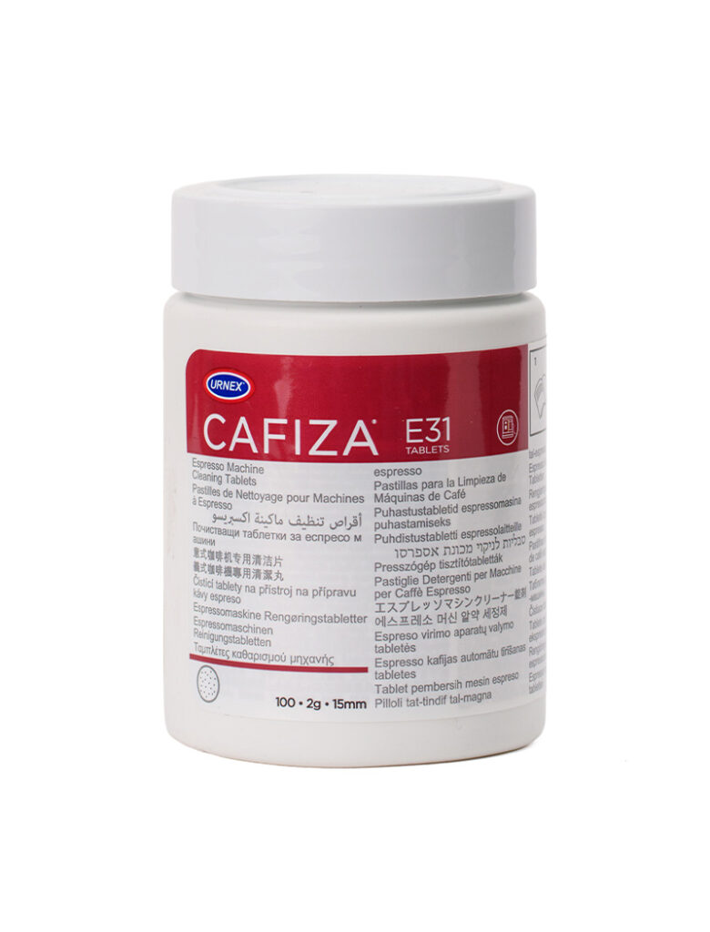 Urnex Cafiza E31 reinigingstabletten 2 gram voorkant